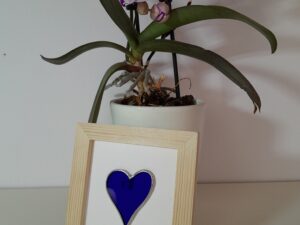 cadre cœur bleu et jaune (copie)