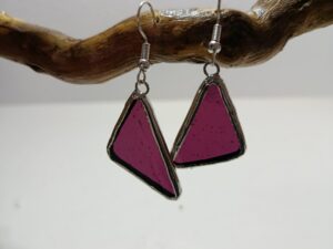 boucle d'oreille violet
