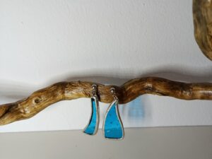 boucle d'oreille bleu